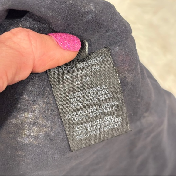 Isabel Marant Tevy Devoré Chiffon Mini Dress Woman’s size 34/small - Picture 9 of 13